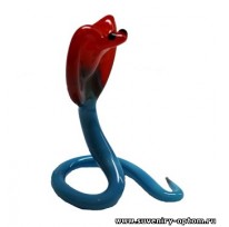 Стеклянная фигурка «Змея5», цвета в ассортименте