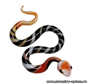Стеклянная фигурка «Змея7», цвета в ассортименте