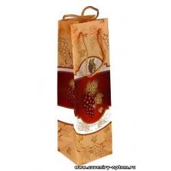 Пакет пластик под бутылку «Гроздь винограда»
