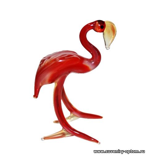 Стеклянная фигурка «Птица12. Фламинго»