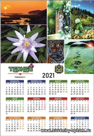 Индивидуальный заказ магнита плоского с календарем на 2021 год с вашим фото (кратно 4шт)