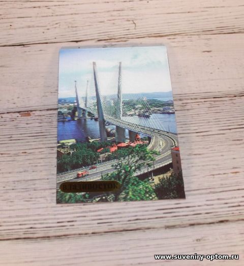 Магнит 3d 10х15 см «Владивосток. Золотой Мост»