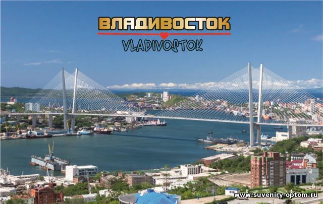 Магнит акриловый большой широкий «Владивосток. Панорама»