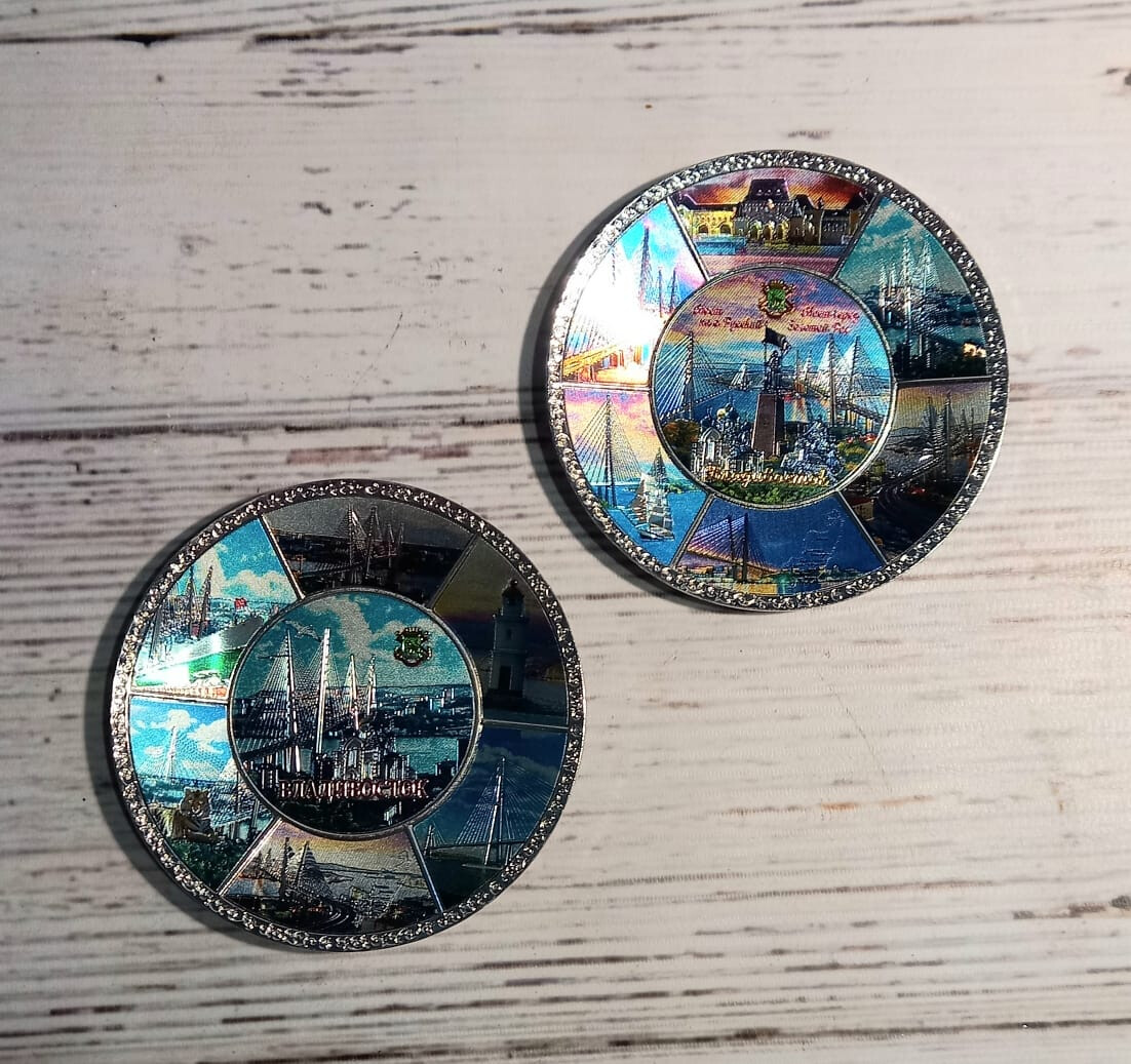 Магнит-тарелочка металл 8 см